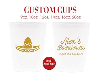 12oz Personalized Cups, Bachelorette Party Favors, Bachelorette Cups,  Custom Cups, Custom Plastic Cups, Custom Frosted Cups, Party Favors