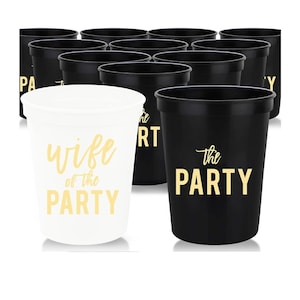 Bachelorette Cups, Personalized Cups, Custom Plastic Frosted Stadium Cups, Bachelorette Party Decorations Favors Custom Gifts (12-pack)