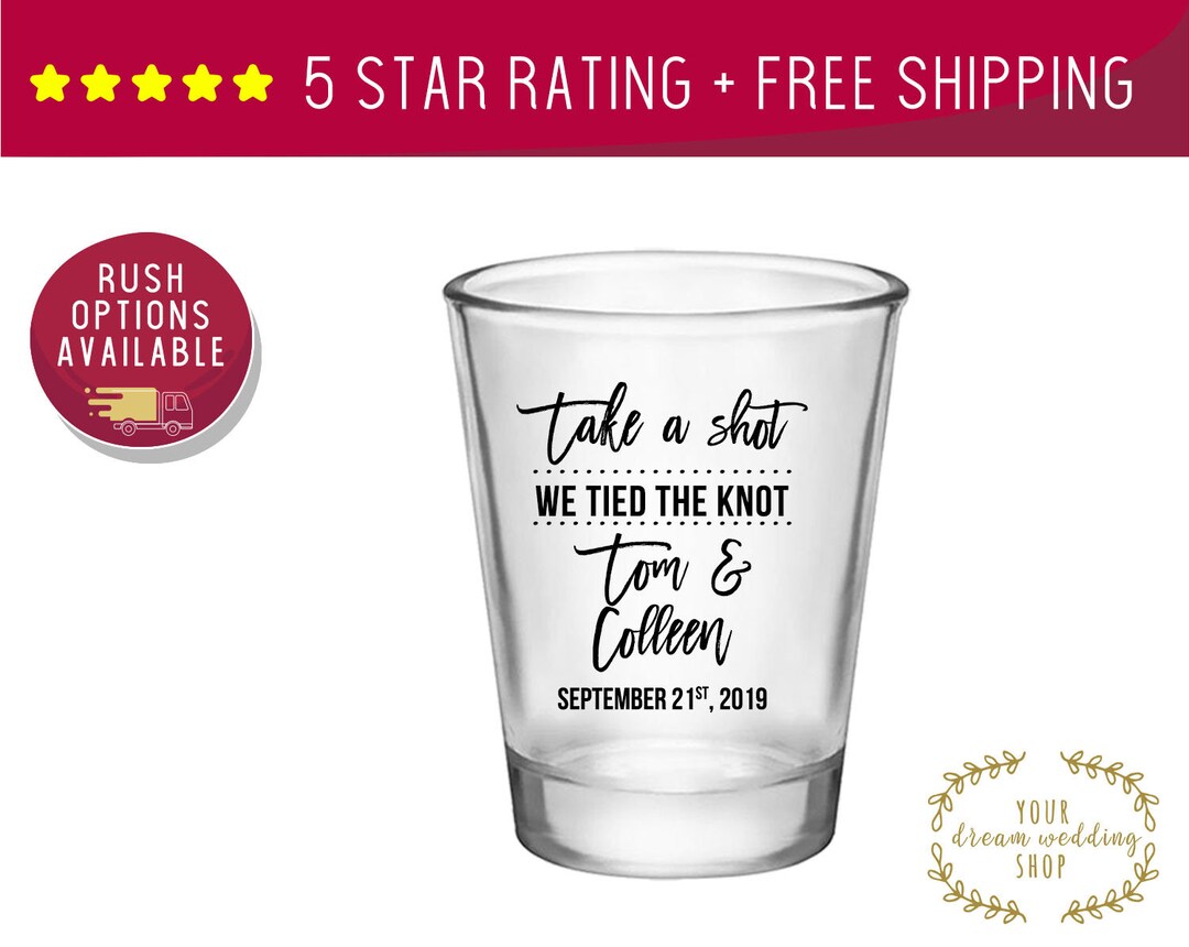 Custom Shot Glasses, Shot Glasses, Shot Glass, Wedding Favors, Wedding