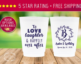 Plastic Cups Personalized, Custom Wedding Cups For Wedding, Personalized Wedding Cups, Personalized Custom Cups, Custom Frosted Wedding Cups