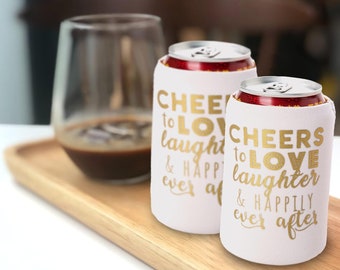 Bulk Wedding Favors - Personalized Gifts, Can Coolers, Wedding Favors, Engagement Party Favor, Bridal Shower, Can Cooler (12-pack)