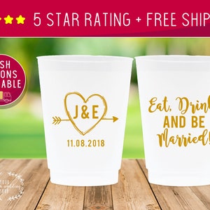 Cups Personalized, Custom Frosted Cups, Plastic Cups Personalized, Custom Wedding Cups For Wedding, Personalized Wedding Cups, Custom Cups