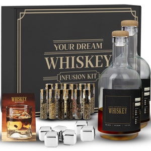 Whiskey Making Kit, Whiskey Gift Set, Whiskey Gifts for Men, Drinking Gift Set, Cocktail Infusion, Gift for Husband, Gift for Him, DIY Gift