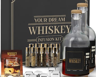 Whiskey Making Kit, Whiskey Gift Set, Whiskey Gifts for Men, Drinking Gift Set, Cocktail Infusion, Gift for Husband, Gift for Him, DIY Gift