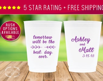 12oz Personalized Cups, Custom Wedding Cups, Rehearsal Dinner Cups, Party Cups, Custom Wedding Cups, Plastic Cups, Stadium Cups, Custom Cups