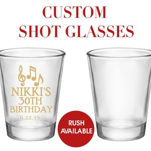 Custom Shot Glasses, Shot Glasses, Shot Glass, Birthday Party, 30th Birthday, THIRTY AF Shot glasses, Custom Shot Glass, Personalized Shot