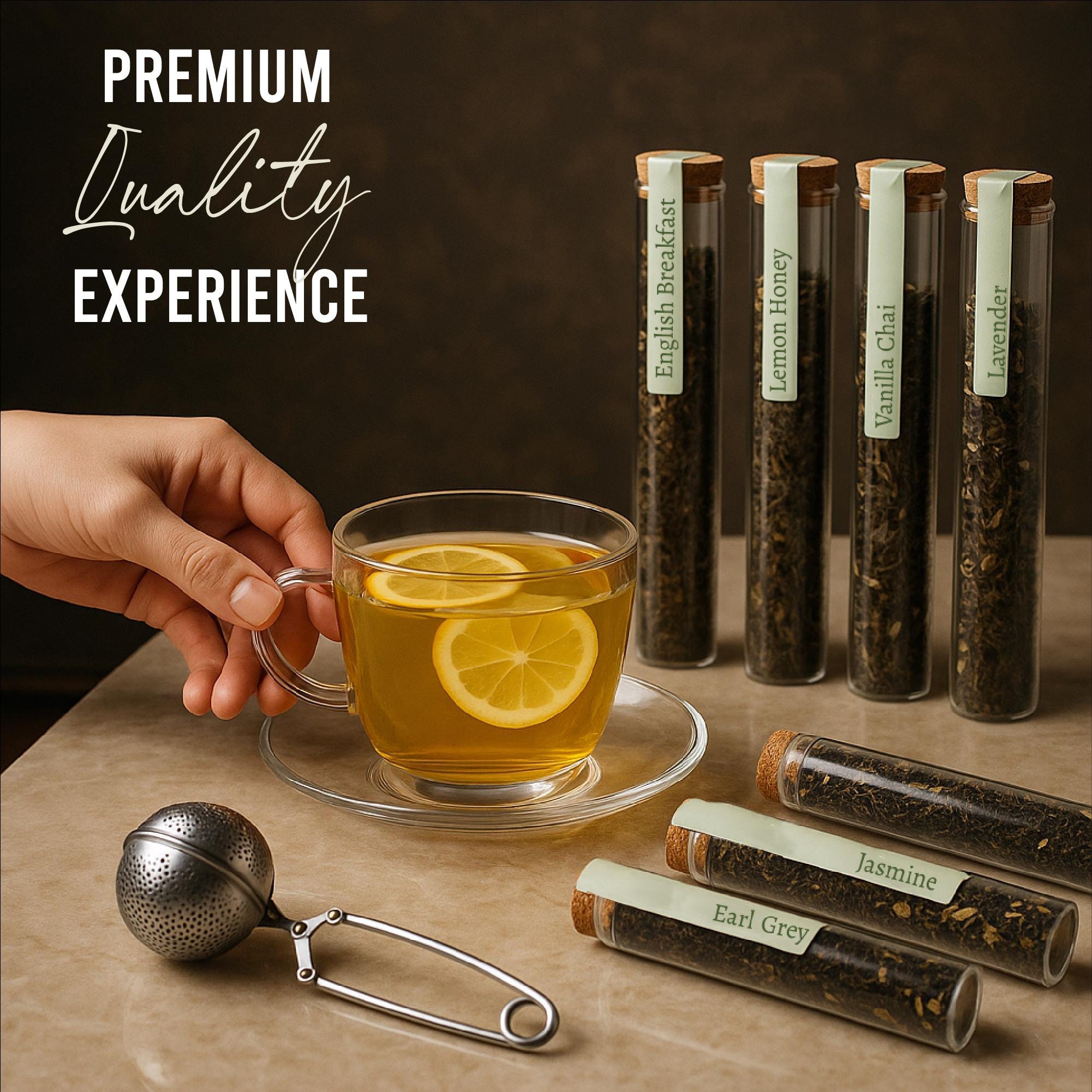 Loose Leaf Tea Sampler Gift Set Kit –8 Unique Flavors With Stainless ...