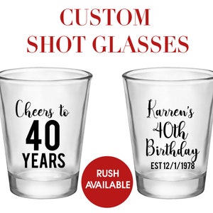 Custom Shot Glasses, Shot Glasses, Shot Glass, Birthday Party, 21st Birthday, Favors, Custom Shot Glass, Personalized Shot, birthday gift
