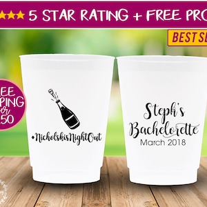 12oz Personalized Cups, Bachelorette Party Favors, Bachelorette Cups,  Custom Cups, Custom Plastic Cups, Custom Frosted Cups, Party Favors