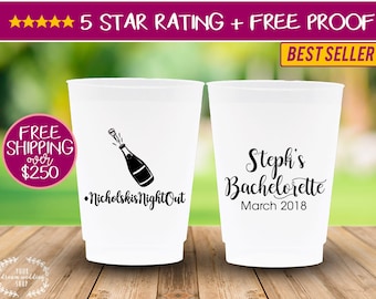 12oz Personalized Cups, Bachelorette Party Favors, Bachelorette Cups,  Custom Cups, Custom Plastic Cups, Custom Frosted Cups, Party Favors