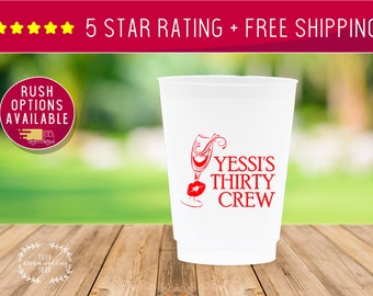 Thirty AF Cups, 30th Birthday Party Decor, Dirty 30 Supplies, Cheers to 30 Years, Fun 30th Birthday Cups, Dirty Thirty Decorations