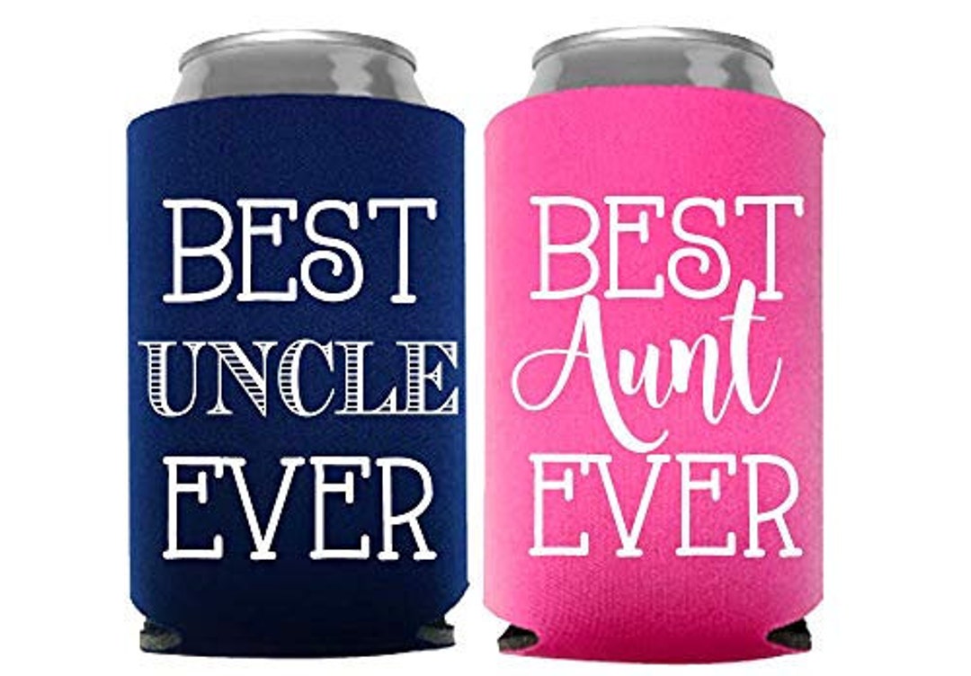 READY TO SHIP: Best Aunt and Uncle Ever Can Coolers, Set of 2, 1 Pink ...