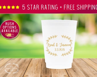 12oz Personalized Cups, Custom Wedding Cups, Wedding Cups, Party Cups, Custom Wedding Cups, Plastic Cups, Stadium Cups, Custom Cups, Frosted