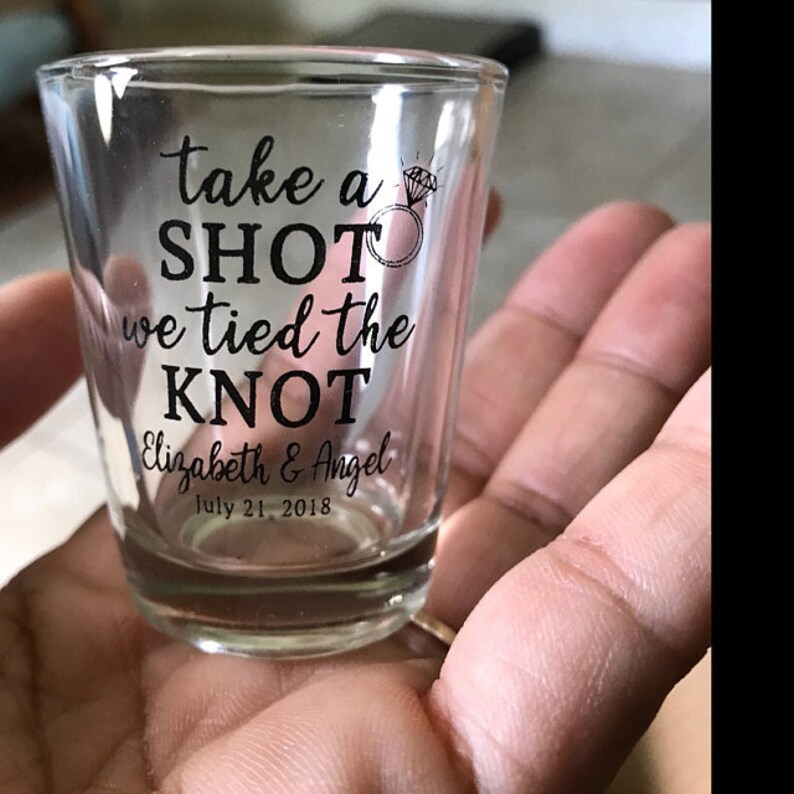Wedding Favors Shot Glasses Wedding Favor Custom Shot Etsy