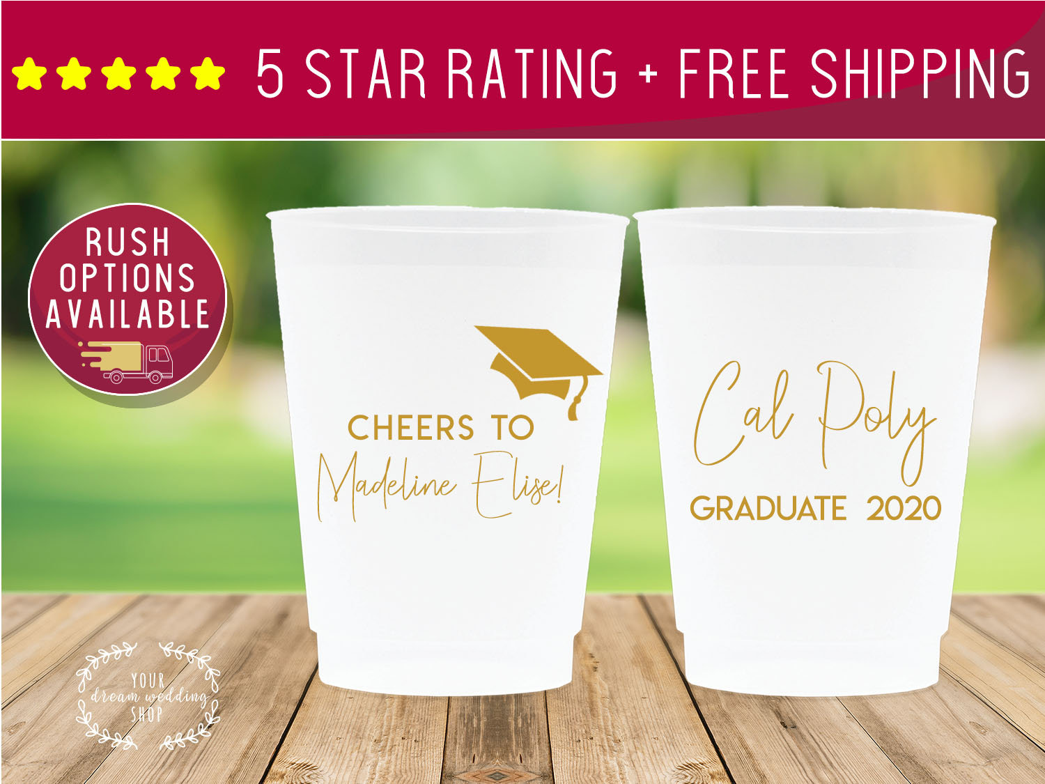 12oz Graduation Cups, Custom Graduation Cups, Graduation Cups, Party Cups,  Graduation Party Supplies, Grad cups, Grad Party, Grad Supplies