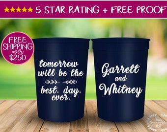 16oz Personalized Cups, Custom Wedding Cups, Stadium Cups, Party Cups,  Bachelorette Party Cups, Plastic Cups, Stadium Cups