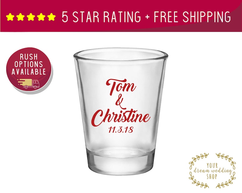 Wedding Shot Glasses Personalized Shot Shot Glasses Wedding Favors Custom Shot Glasses Shot Glass Custom Shot Glass bridesmaids gift