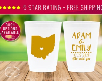 12oz Personalized Cups, Custom Wedding Cups, Wedding Cups, Party Cups, Custom Wedding Cups, Plastic Cups, Stadium Cups, Custom Cups, Frosted