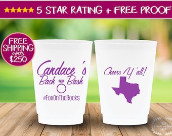 Personalized Cups, Custom Bachelorette Cups, 12oz Bachelorette Favors, Bachelorette Party, Custom Cups, Plastic Cups, Frosted Cups, Favor