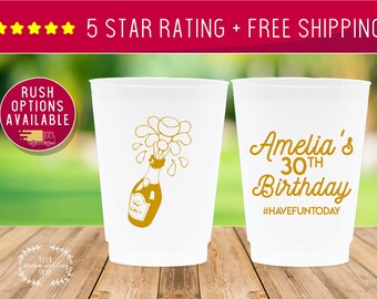 12oz 30th Birthday Cups, Thirty AF, Dirty Thirty, Cheers to 30 Years