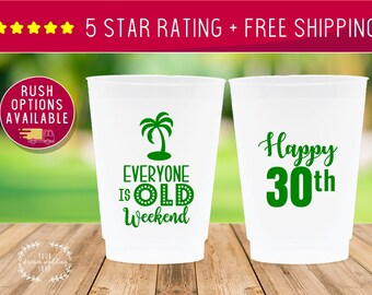 12oz 30th Birthday Cups, Thirty AF, Dirty Thirty, Cheers to 30 Years