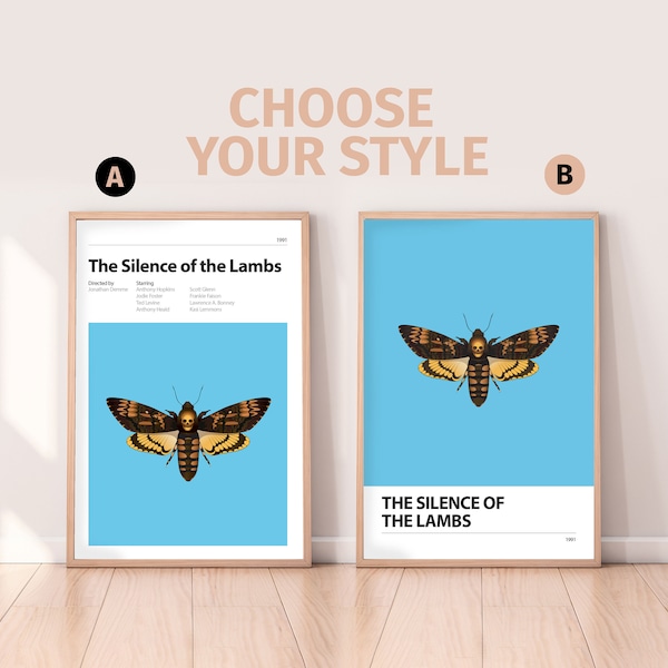 SILENCE of the LAMBS - Alternative Movie Poster - Jodie Foster, Clarice Starling, Hannibal Lecter, Anthony Hopkin, Iconic Movie,  - Prints
