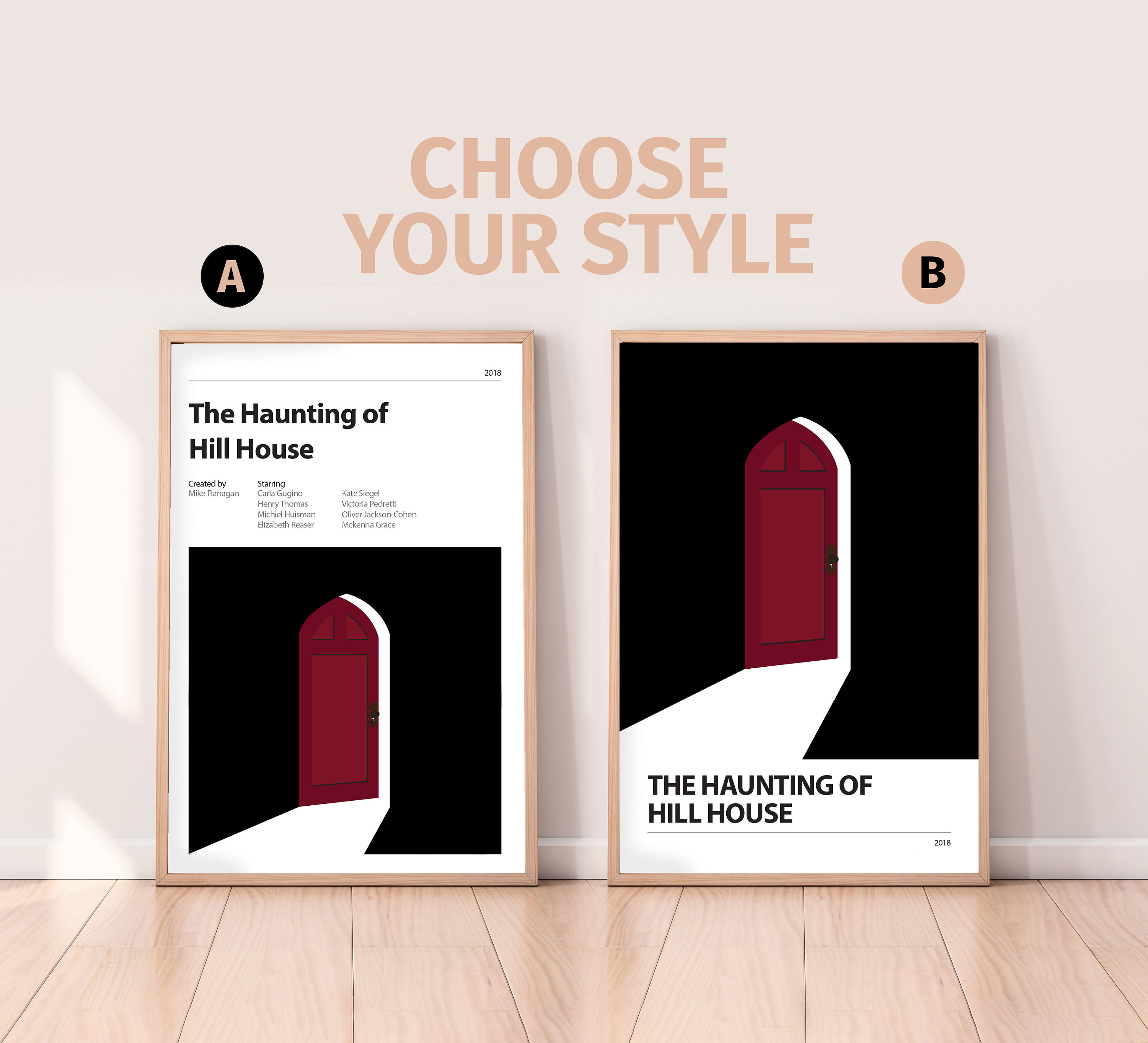 The HAUNTING of HILL HOUSE Minimalist Mike Flanagan, horror, Carla  Gugino, Henry Thomas, Kate Siegel, Victoria Pedretti Prints