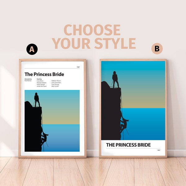 THE PRINCESS BRIDE - Minimalist Movie Poster -  Cary Elwes, Robin Wright, Mandy Patinkin, Princess Bride, Fairytale, As You Wish  - Prints