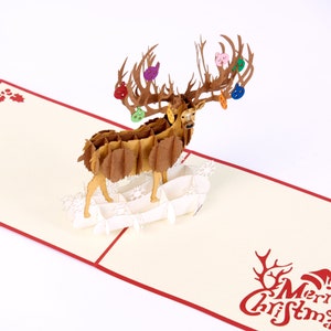 3D Feier Familie Freund Handgemacht Geschenk Weihnachten Vater Weihnachten Schlitten Pop up Karte