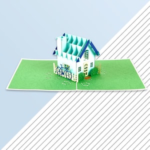 Cartão Pop Up Feito à Mão para Celebração de Presente Feito à Mão Nova Casa