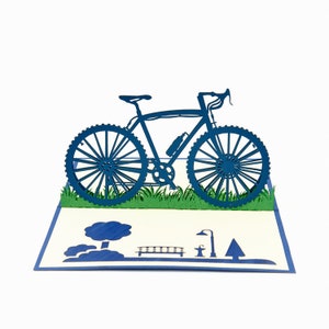 Cadeau fait main de fabrication artisanale 3D icônes vélo Pop Up carte