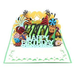 3D handgemaakte bloemencadeau gelukkige verjaardag 30e verjaardag pop-up kaart