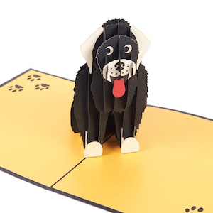 Handgemachtes Geschenk Feier Handarbeit Hund (schwarz) Pop-Up-Karte