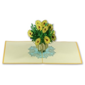 3D Handmade Floral Gift Sunflower Pop Up Card