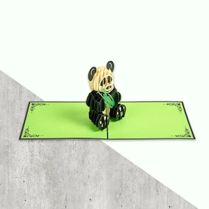 Handgemachtes Geschenk Feier handgefertigte Panda Pop-Up-Karte