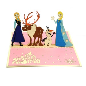Princesses Handmade Handcrafted 3d Gift Pop Up Card