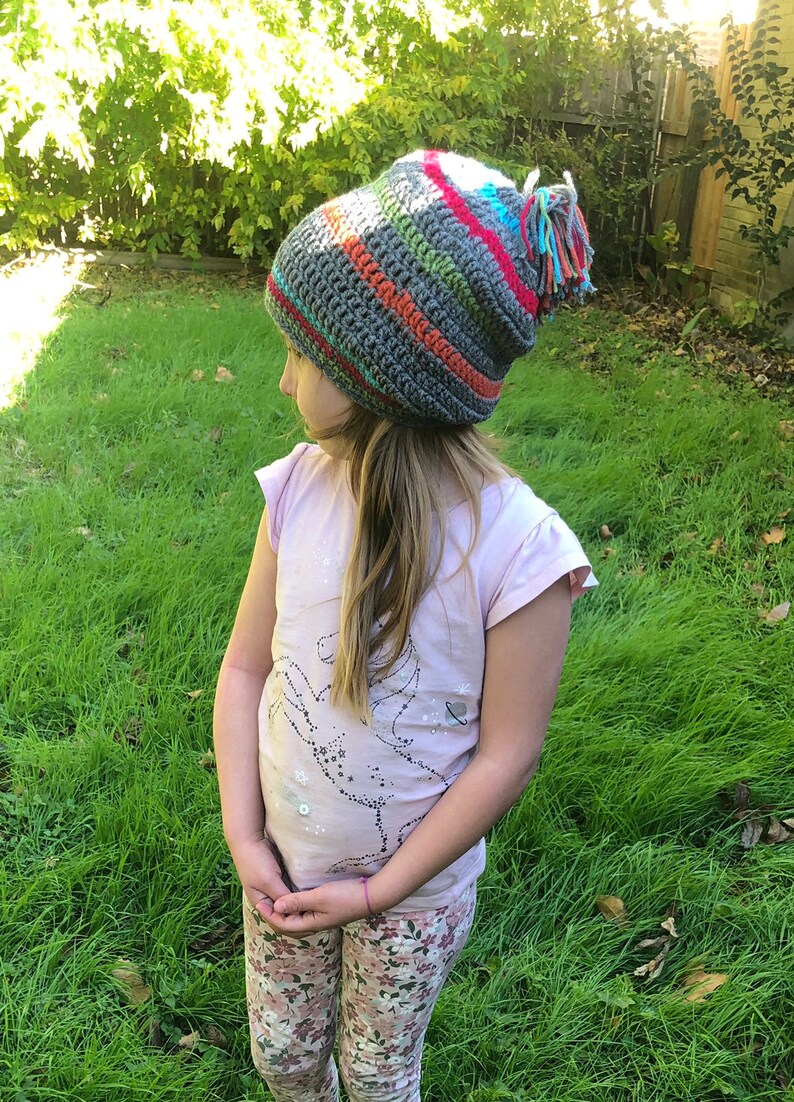 Slouchy Girls Sock Hat Etsy
