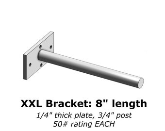 The XXL Hidden Bracket: exceptionally strong for exceptional projects (deep mantels, floating shelves, breakfast bars, vanities, and more)