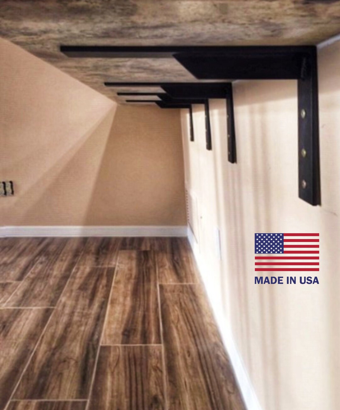 Support 1 for Breakfast Bar, Countertop, Island Overhang, Vanity, Seating. Ultra Strong L