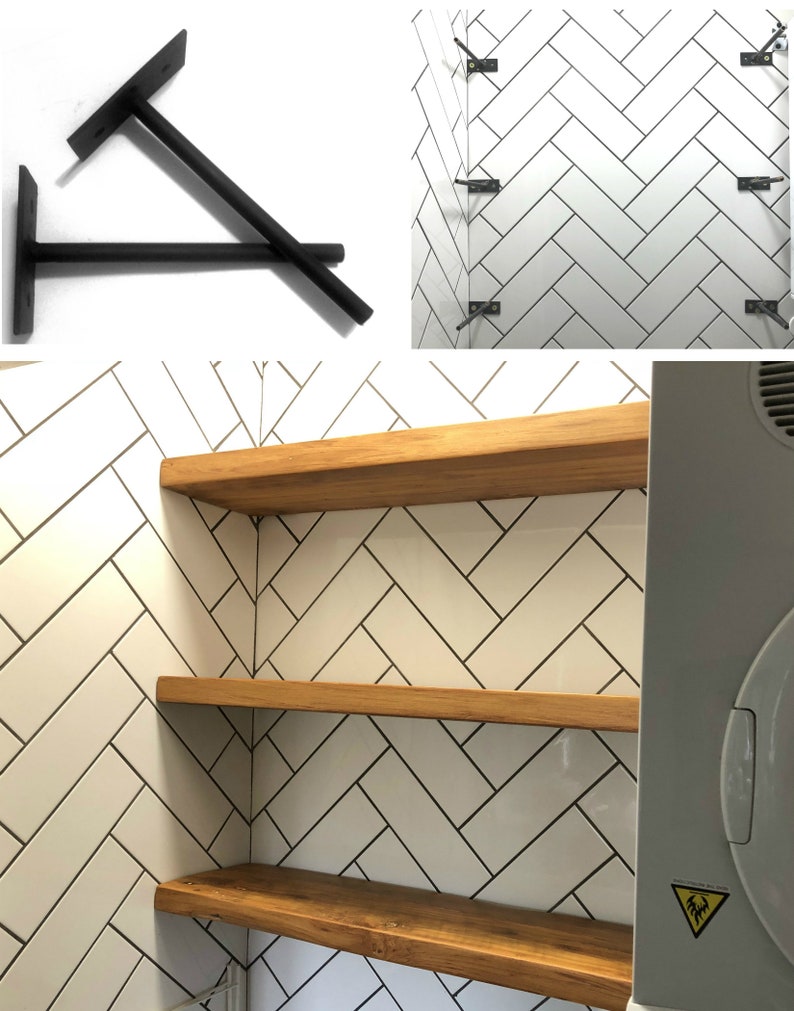 PAIR 2 Extra Large Heavy Duty Floating Shelf Brackets Etsy