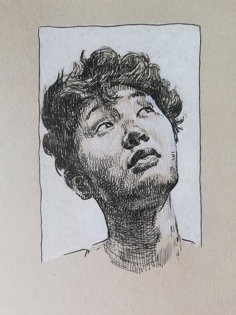 Portrait Request. Custom Drawing. Commission. Paper Etsy