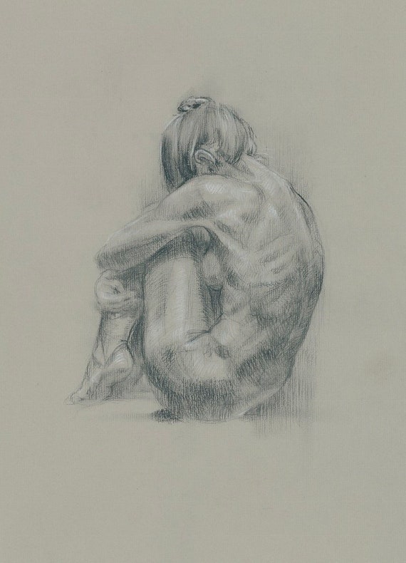 Femme Nue Art Dessins Au Fusain