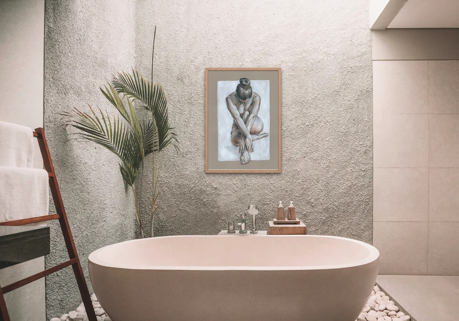 Bathroom Wall Art Woman Nakedness Female Naked Art Nude - Etsy