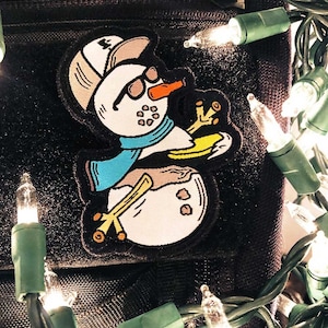 Winter Snowman Disc Golf Patch™ - Disc Golf Gift