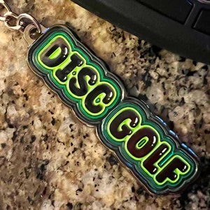 DISC GOLF Keychain - High Quality Hard Enamel Keychain