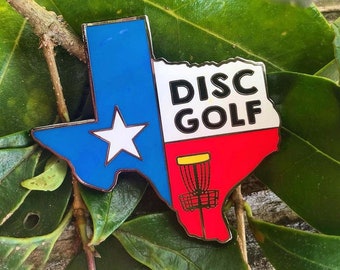 Pin de disc golf de Texas™: pin de esmalte duro de alta calidad