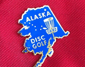 Alaska State Disc Golf Pin™ - High Quality Hard Enamel Pin