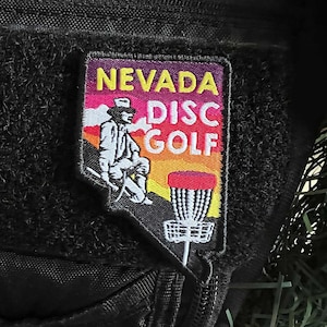 Nevada State Disc Golf Patch - Disc Golf Gift