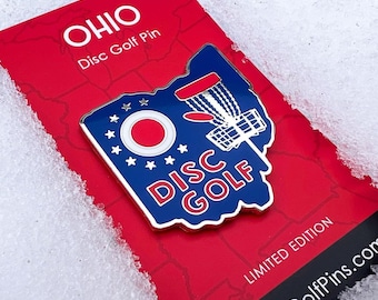Pin de disc golf de Ohio™: pin de esmalte duro de alta calidad