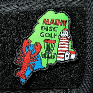 Maine State Disc Golf Patch - Disc Golf Gift
